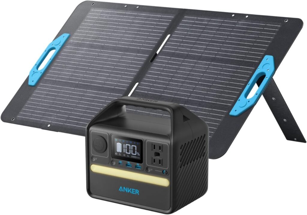Anker 521 Portable Power Station Upgraded with LiFePO4 Battery, 256Wh 6-Port PowerHouse, 300W (Peak 600W) Solar Generator (Solar Panel Optional), 2 AC Outlets, 60W USB-C PD Output, Outdoor Generator