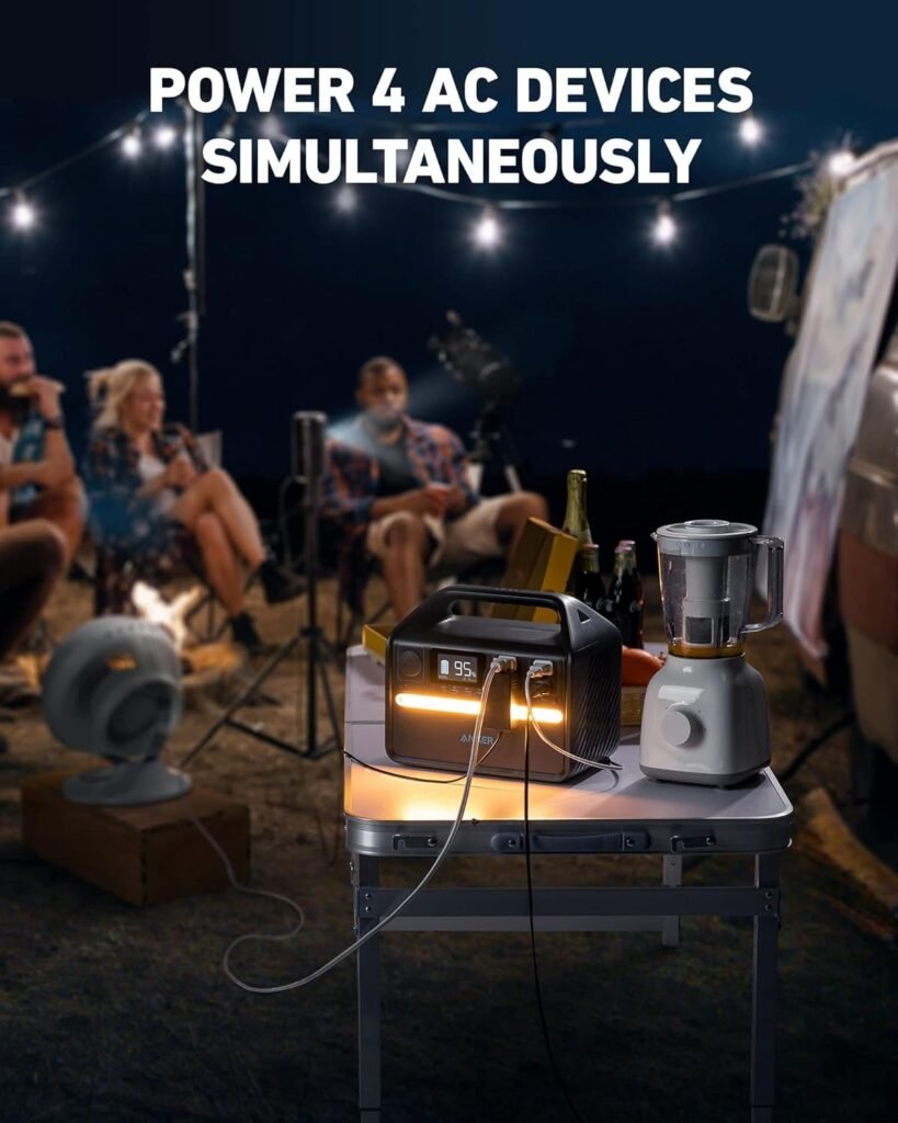 Anker 535 Portable Power Station, 512Wh Solar Generator (Solar Panel Optional) with LiFePO4 Battery Pack, 500W 9-Port Powerhouse, 4 AC Outlets, 60W USB-C PD Output for Outdoor Camping, RV(Anker Solix)