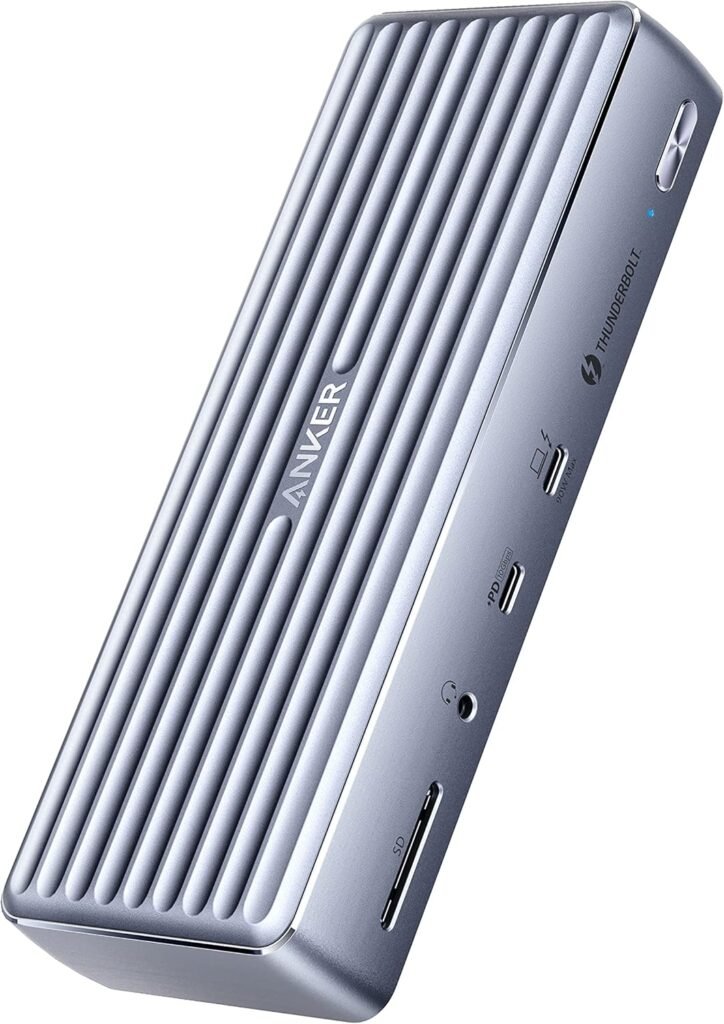 Anker 777 Thunderbolt Docking Station (Apex, 12-in-1, Thunderbolt 4), Max 90W Charging for Laptop, 20W Power Delivery, Single 8K, Triple 4K Display, 10Gbps Data, Ethernet, Audio, SD Anker 777 Thunderbolt Docking Station (Apex, 12-in-1, Thunderbolt 4), Max 90W Charging for Laptop, 20W Power Delivery, Single 8K, Triple 4K Display, 10Gbps Data, Ethernet, Audio, SD
