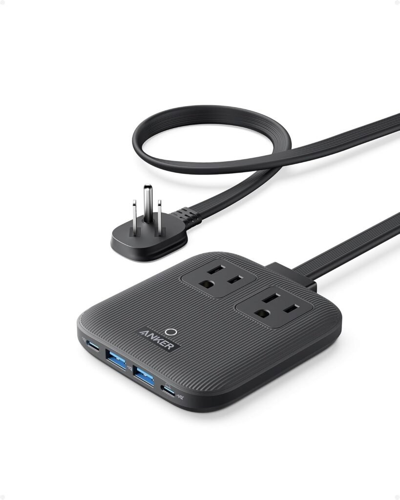 Anker Nano Charging Station(67W Max), 6-in-1 USB-C Power Strip for iPhone 16/15 and MacBook, with Flat Plug and 5ft Thin Undetachable Extension Cord,2 AC,2 USB-A,2 USB-C, for HomeOffice Anker Nano Charging Station(67W Max), 6-in-1 USB-C Power Strip for iPhone 16/15 and MacBook, with Flat Plug and 5ft Thin Undetachable Extension Cord,2 AC,2 USB-A,2 USB-C, for HomeOffice