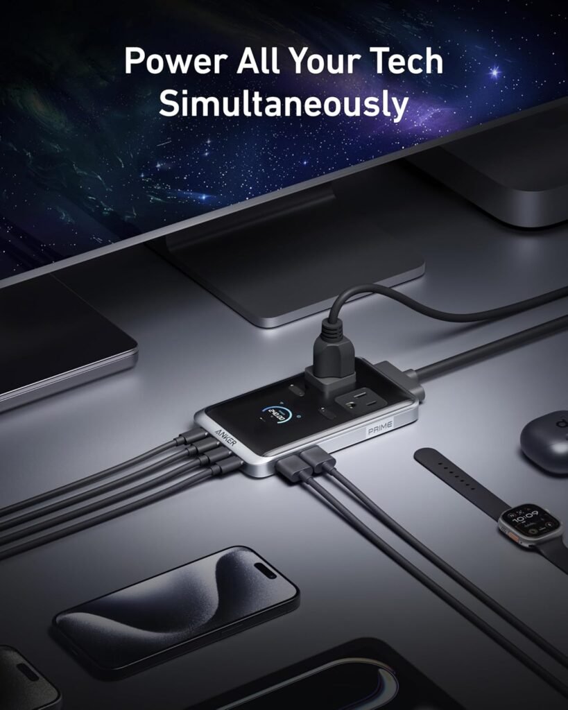 Anker Prime Charging Station, 240W 8-in-1 USB C Power Strip, 5 ft Detachable Extension Cord, 2 AC, 4 USB C, 2 USB A, for iPhone 15/14, Desktop Accessory for MacBook, Home, Office (Not for Travel) Anker Prime Charging Station, 240W 8-in-1 USB C Power Strip, 5 ft Detachable Extension Cord, 2 AC, 4 USB C, 2 USB A, for iPhone 15/14, Desktop Accessory for MacBook, Home, Office (Not for Travel)