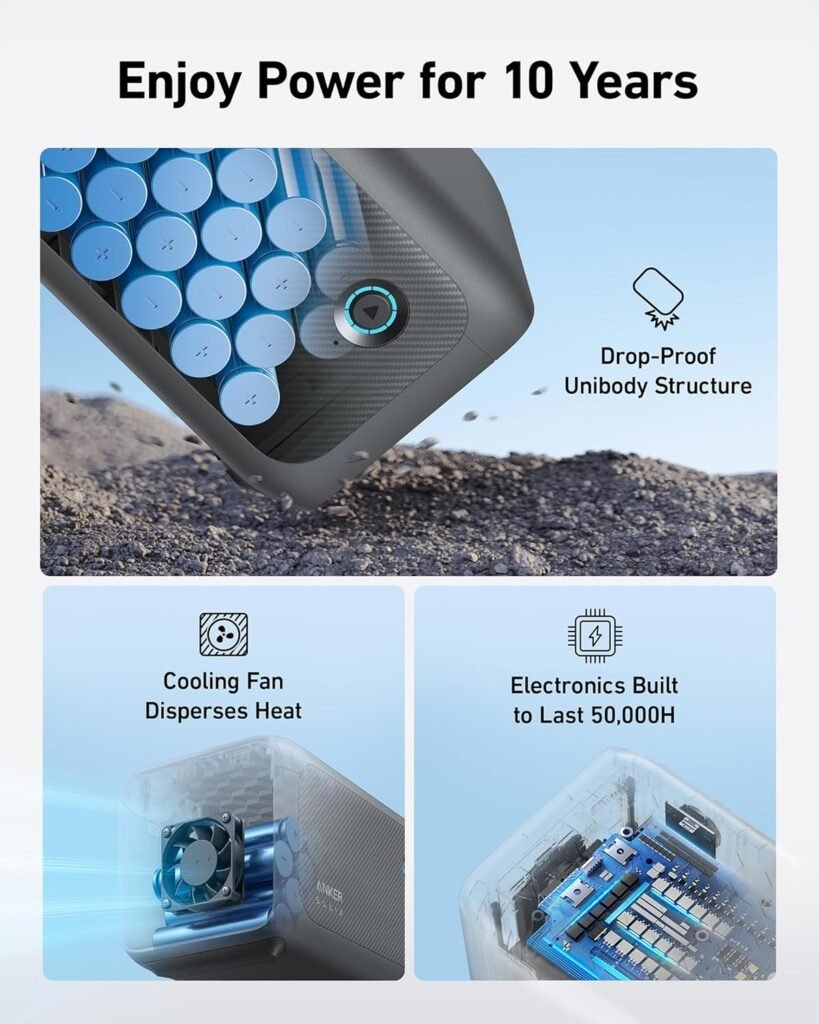 Anker SOLIX BP1000 Expansion Battery (1056Wh), LiFePO4 Batteries with 10-Year Lifespan, 1056Wh Extra Battery SOLIX C1000 Anker SOLIX BP1000 Expansion Battery (1056Wh), LiFePO4 Batteries with 10-Year Lifespan, 1056Wh Extra Battery SOLIX C1000