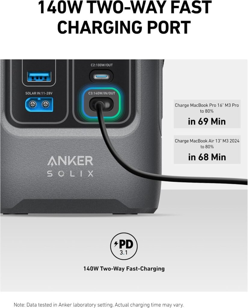 Anker SOLIX C200 DC Power Bank Station with Car Charging Cable, 192Wh Portable Power Station, LiFePO4 Battery, 200W Solar Generator, for Outdoor Camping, Traveling, and Emergencies. Anker SOLIX C200 DC Power Bank Station with Car Charging Cable, 192Wh Portable Power Station, LiFePO4 Battery, 200W Solar Generator, for Outdoor Camping, Traveling, and Emergencies.