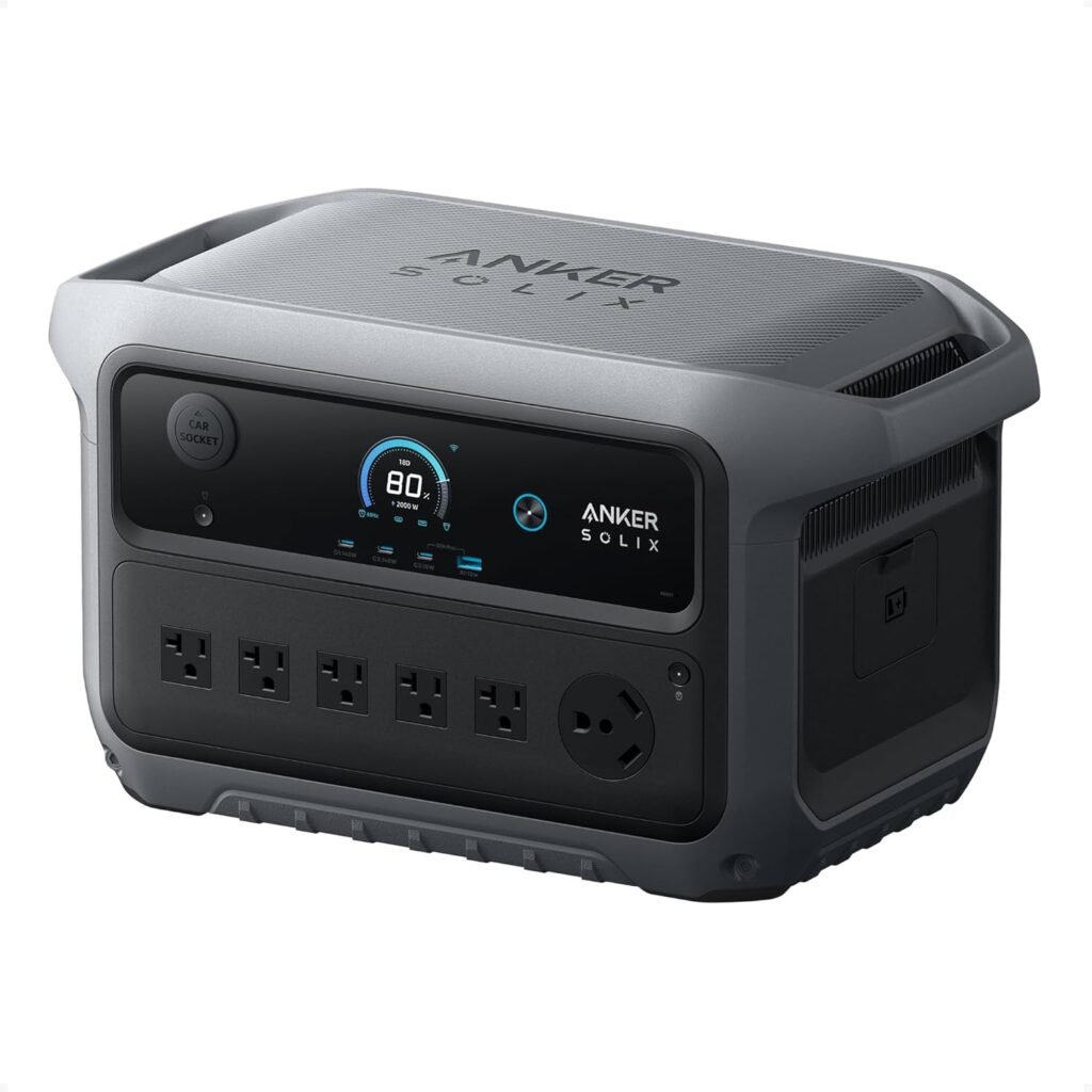 Anker SOLIX C2000 Gen 2 Portable Power Station, 2,400W (Peak 4,000W) Solar Generator, Full Charge in 58 Min, 2048wh LiFePO4 Battery for Home Backup, Power Outages, and Camping (Optional Solar Panel) Anker SOLIX C2000 Gen 2 Portable Power Station, 2,400W (Peak 4,000W) Solar Generator, Full Charge in 58 Min, 2048wh LiFePO4 Battery for Home Backup, Power Outages, and Camping (Optional Solar Panel)