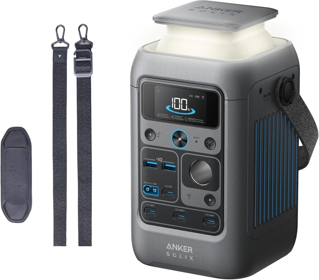 Anker SOLIX C300 DC Portable Power Station with Adjustable Strap,Outdoor 288Wh, Portable Power Station, LiFePO4 Battery, 300W Solar Generator, for Camping, Traveling, and Emergencies. Anker SOLIX C300 DC Portable Power Station with Adjustable Strap,Outdoor 288Wh, Portable Power Station, LiFePO4 Battery, 300W Solar Generator, for Camping, Traveling, and Emergencies.