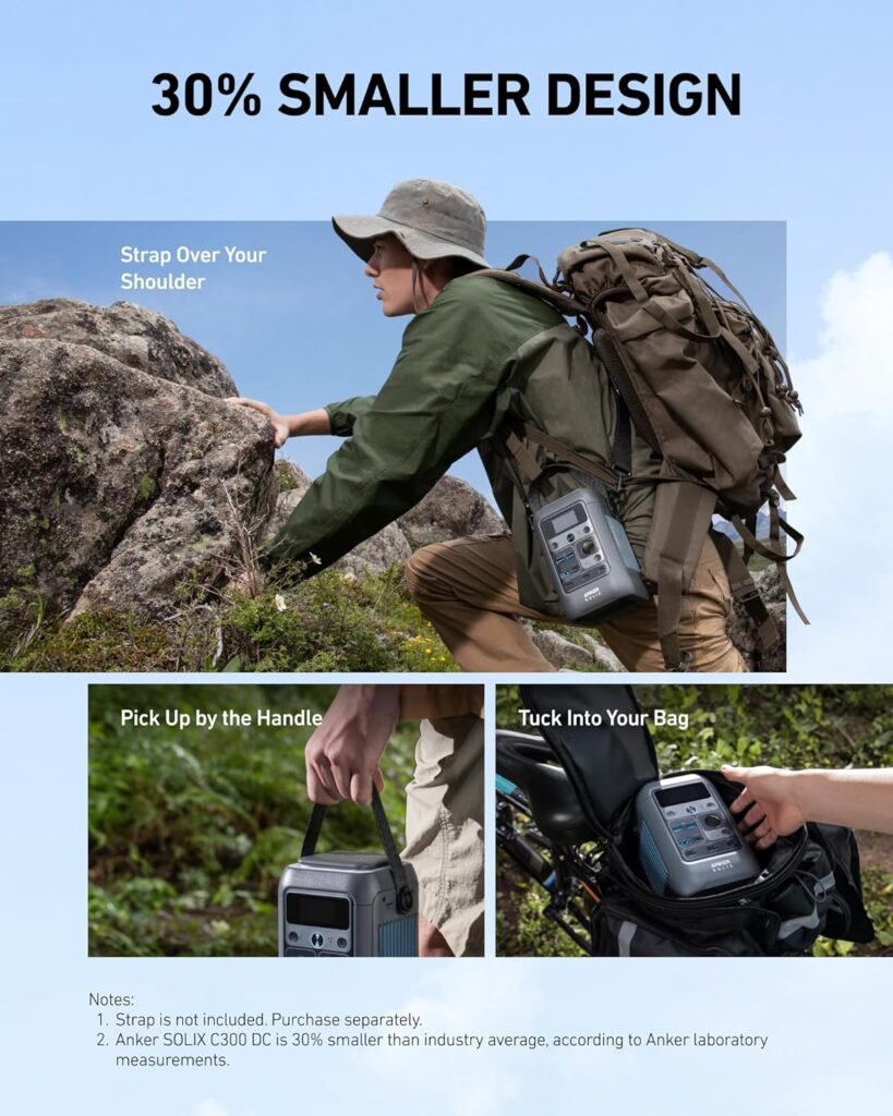 Anker SOLIX C300 DC Power Bank Station with Car Charging Cable, Outdoor 288Wh, Portable Power Station, LiFePO4 Battery, 300W Solar Generator, for Camping, Traveling, and Emergencies Anker SOLIX C300 DC Power Bank Station with Car Charging Cable, Outdoor 288Wh, Portable Power Station, LiFePO4 Battery, 300W Solar Generator, for Camping, Traveling, and Emergencies