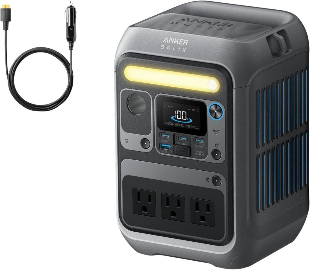 Anker SOLIX C300 Portable Power Station with Car Charging Cable, Outdoor 288Wh LiFePO4 Battery, 300W (600W Surge) Solar Generator, 140W Two-Way Fast Charging, for Camping, Traveling, and Emergencies. Anker SOLIX C300 Portable Power Station with Car Charging Cable, Outdoor 288Wh LiFePO4 Battery, 300W (600W Surge) Solar Generator, 140W Two-Way Fast Charging, for Camping, Traveling, and Emergencies.