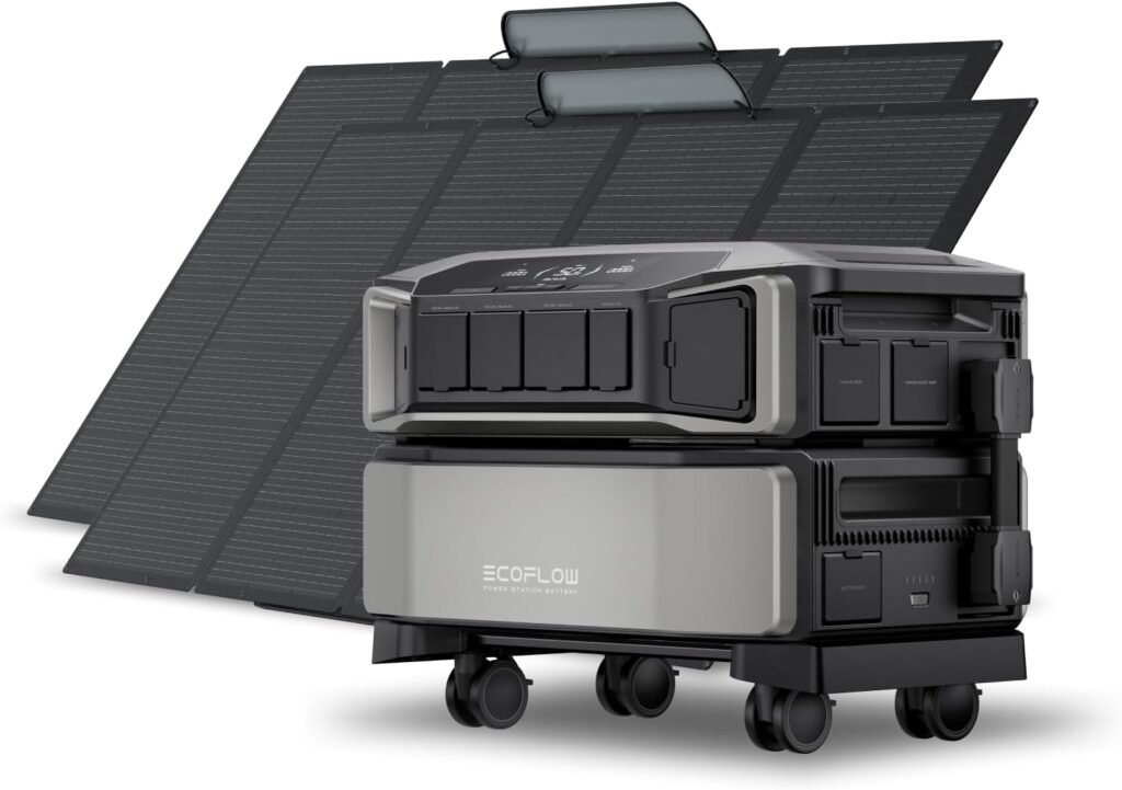EF ECOFLOW 12kWh Power Station: DELTA Pro Ultra with Extra Battery, 120/240V 7200W AC Output, Lifepo4 Home Battery Backup Expandable to 90kWh, Solar Generator for Home Use, Emergency, Camping, RV