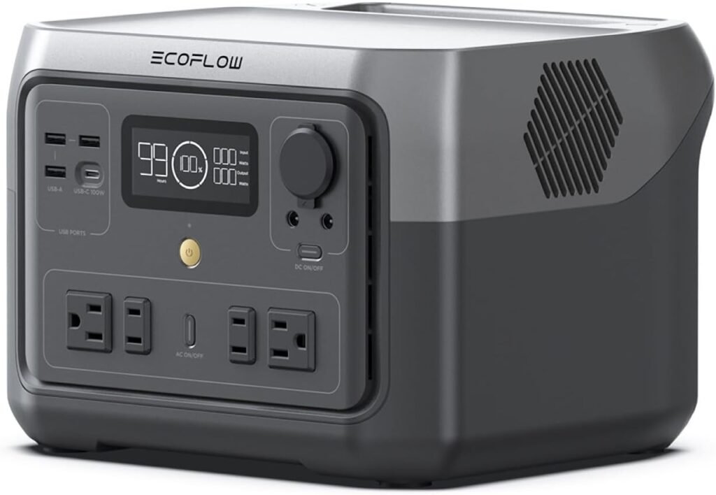 EF ECOFLOW Portable Power Station River 2 Max 500, 499Wh LiFePO4 Battery/ 1 Hour Fast Charging, Up to 1000W Output Solar Generator (Solar Panel Optional) for Outdoor Camping/RVs/Home Use EF ECOFLOW Portable Power Station River 2 Max 500, 499Wh LiFePO4 Battery/ 1 Hour Fast Charging, Up to 1000W Output Solar Generator (Solar Panel Optional) for Outdoor Camping/RVs/Home Use
