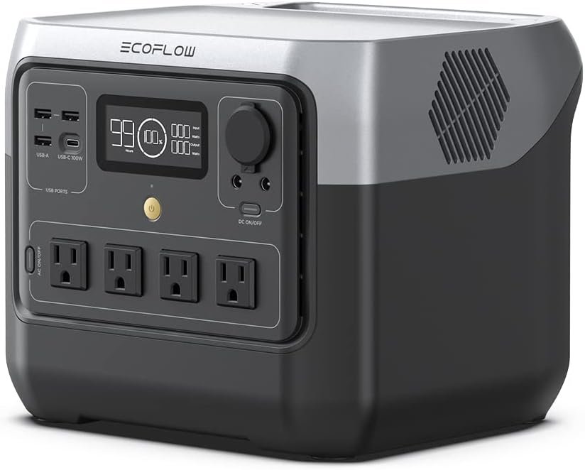 EF ECOFLOW Portable Power Station RIVER 2 Pro, 768Wh LiFePO4 Battery, 70 Min Fast Charging, 4X800W (X-Boost 1600W) AC Outlets, Solar Generator for Outdoor Camping/RVs/Home Use Black EF ECOFLOW Portable Power Station RIVER 2 Pro, 768Wh LiFePO4 Battery, 70 Min Fast Charging, 4X800W (X-Boost 1600W) AC Outlets, Solar Generator for Outdoor Camping/RVs/Home Use Black