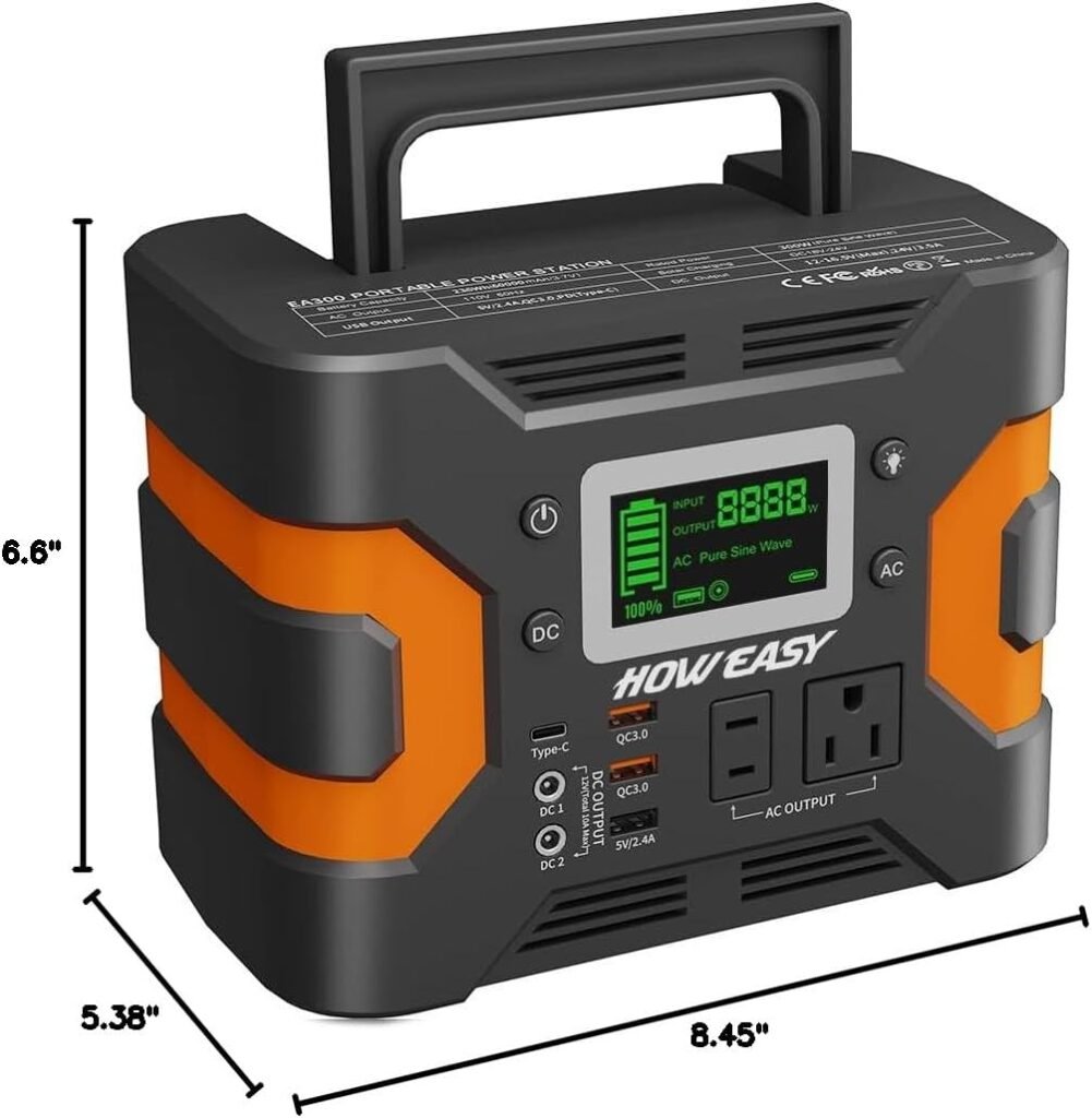HOWEASY Portable Power Station,120W(240W Peak) Solar Generator,88Wh Lithium Battery Power with 110V AC Outlet/DC/USB/LED Light for Outdoor Camping Trip Hunting Emergency(Solar Panel Optional) HOWEASY Portable Power Station,120W(240W Peak) Solar Generator,88Wh Lithium Battery Power with 110V AC Outlet/DC/USB/LED Light for Outdoor Camping Trip Hunting Emergency(Solar Panel Optional)