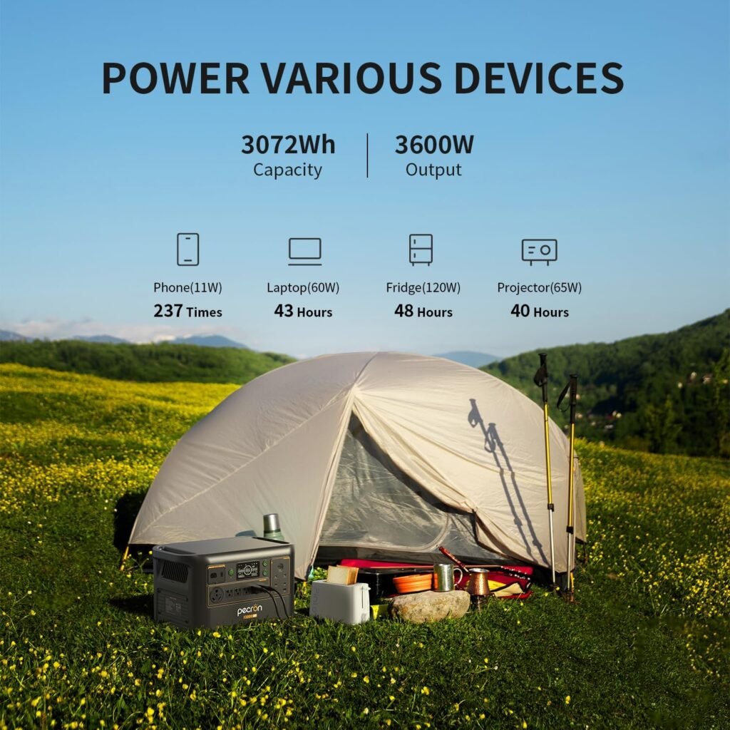 pecron Portable Power Station F3000LFP, 3072Wh Solar Generator, 3600W LiFePO4 Battery Home Backup, Fast Charging Lithium Battery with 100W USB-C Output for Home, Camping, RV, Emergency pecron Portable Power Station F3000LFP, 3072Wh Solar Generator, 3600W LiFePO4 Battery Home Backup, Fast Charging Lithium Battery with 100W USB-C Output for Home, Camping, RV, Emergency