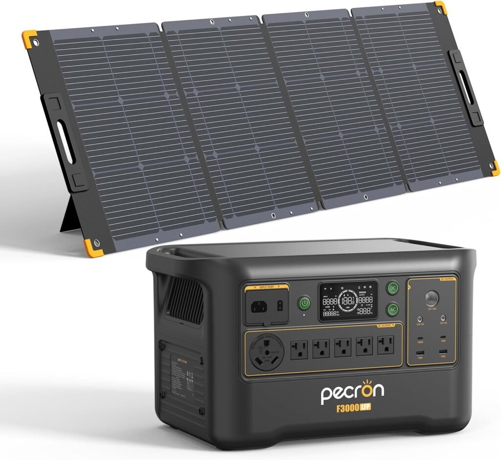 pecron Portable Power Station F3000LFP, 3072Wh Solar Generator, 3600W LiFePO4 Battery Home Backup, Fast Charging Lithium Battery with 100W USB-C Output for Home, Camping, RV, Emergency pecron Portable Power Station F3000LFP, 3072Wh Solar Generator, 3600W LiFePO4 Battery Home Backup, Fast Charging Lithium Battery with 100W USB-C Output for Home, Camping, RV, Emergency