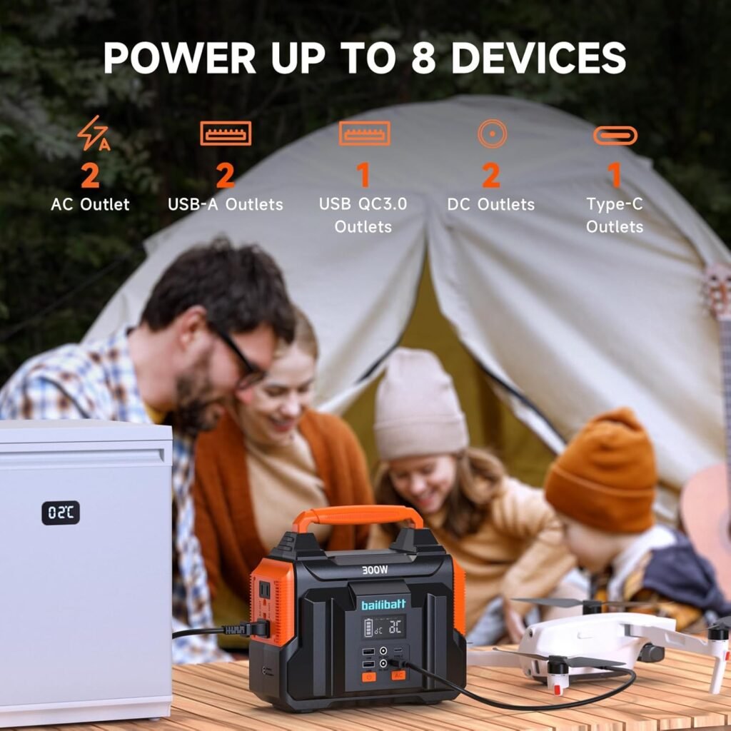 Portable Power Station 300W 257wh Lithium Battery Bailibatt Small Portable Generator for Home Use Camping Travel Emergency Hunting Outdoor, Large Power Bank with AC Outlet for Laptop Portable Power Station 300W 257wh Lithium Battery Bailibatt Small Portable Generator for Home Use Camping Travel Emergency Hunting Outdoor, Large Power Bank with AC Outlet for Laptop