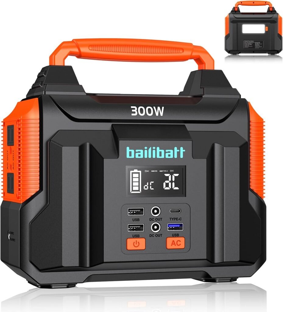 Portable Power Station 300W 257wh Lithium Battery Bailibatt Small Portable Generator for Home Use Camping Travel Emergency Hunting Outdoor, Large Power Bank with AC Outlet for Laptop Portable Power Station 300W 257wh Lithium Battery Bailibatt Small Portable Generator for Home Use Camping Travel Emergency Hunting Outdoor, Large Power Bank with AC Outlet for Laptop