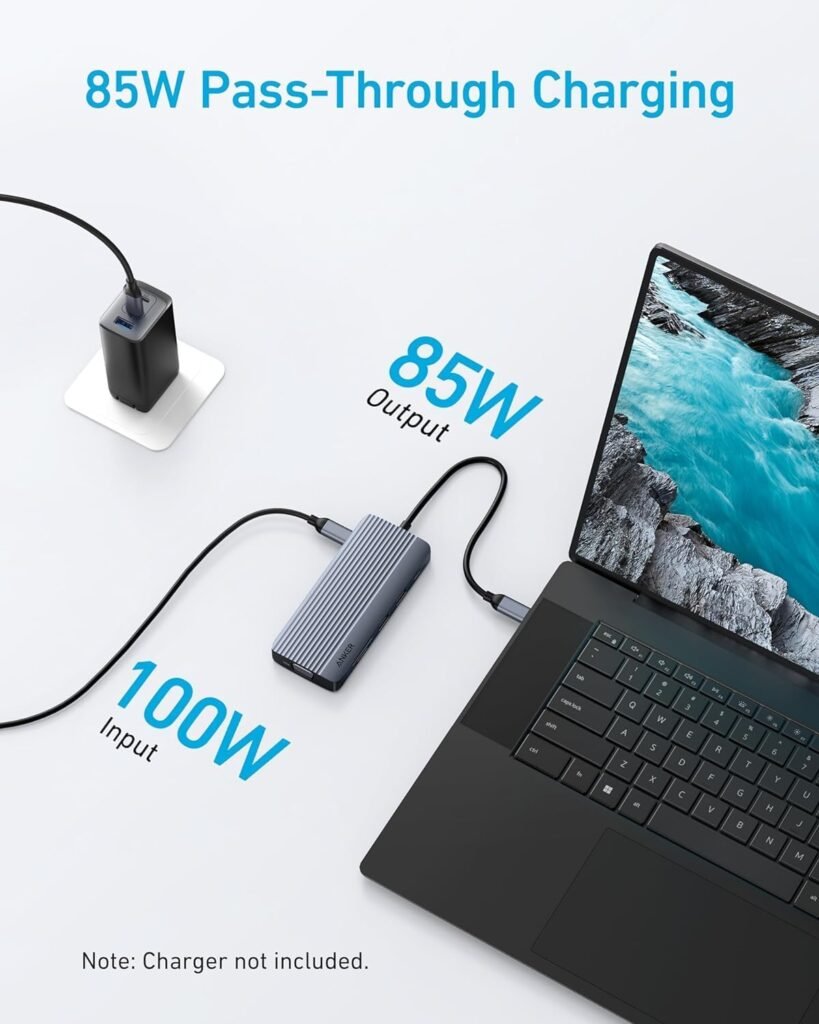 Anker 10-in-1 USB C Hub, Dual-Display USB C Docking Station, One 4K@30Hz HDMI, 1080p VGA, 100W Power Delivery, 5 Gbps USBCA Data Ports, for Dell XPS, Dell Vostro 5320 Laptop and More Anker 10-in-1 USB C Hub, Dual-Display USB C Docking Station, One 4K@30Hz HDMI, 1080p VGA, 100W Power Delivery, 5 Gbps USBCA Data Ports, for Dell XPS, Dell Vostro 5320 Laptop and More