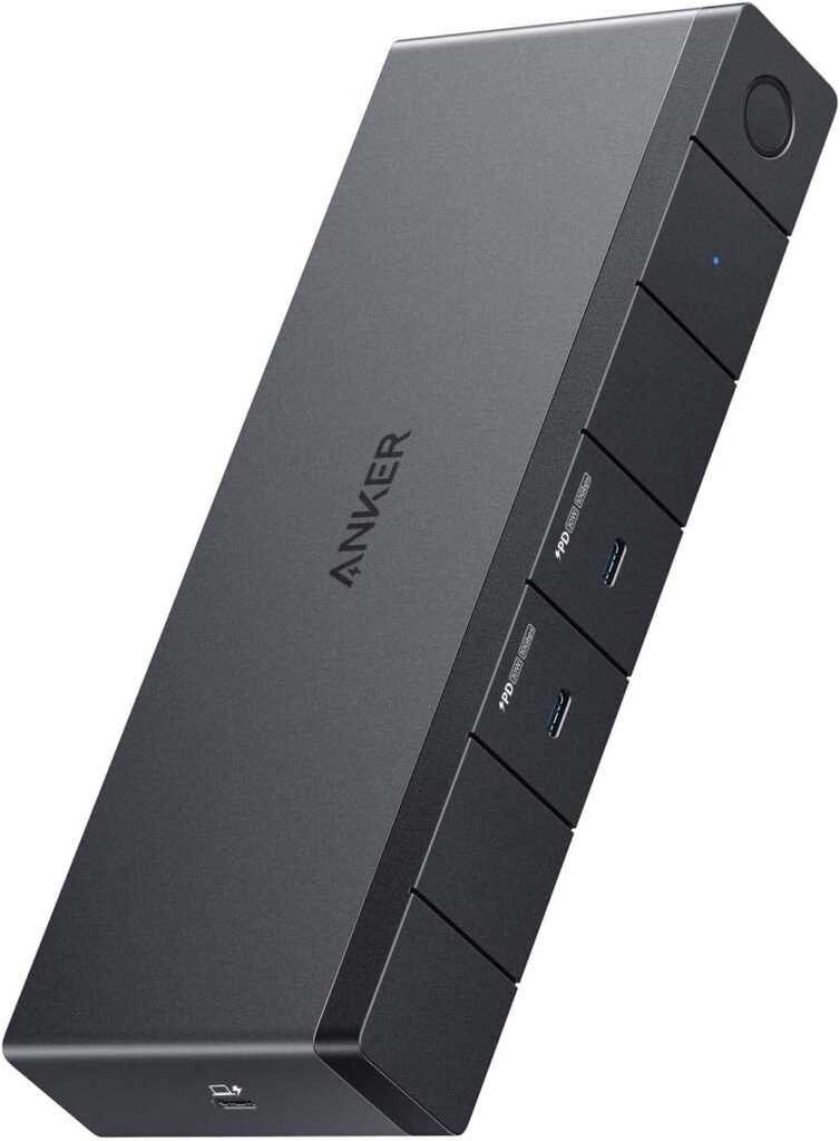Anker 568 USB-C Docking Station (11-in-1, USB4), Up to 100W Charging for Laptop, 40Gbps Data Transfer, Ethernet, Single 8K, Triple 4K Display, 6 USB Ports for Windows Laptop and More(Gray) Anker 568 USB-C Docking Station (11-in-1, USB4), Up to 100W Charging for Laptop, 40Gbps Data Transfer, Ethernet, Single 8K, Triple 4K Display, 6 USB Ports for Windows Laptop and More(Gray)