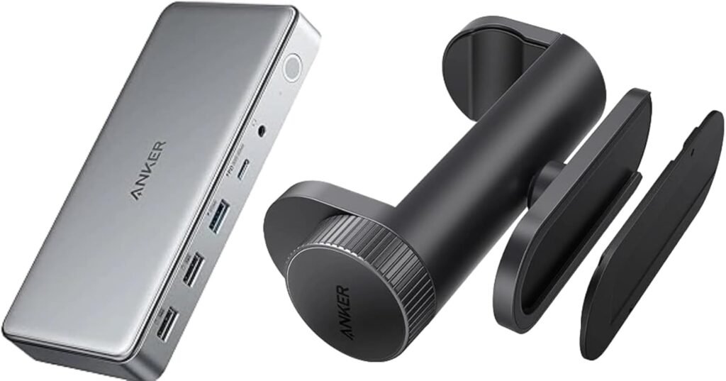 Anker Hub Mounting Kit with Adjustable DesignAnker 10-in-1 USB C Docking Station