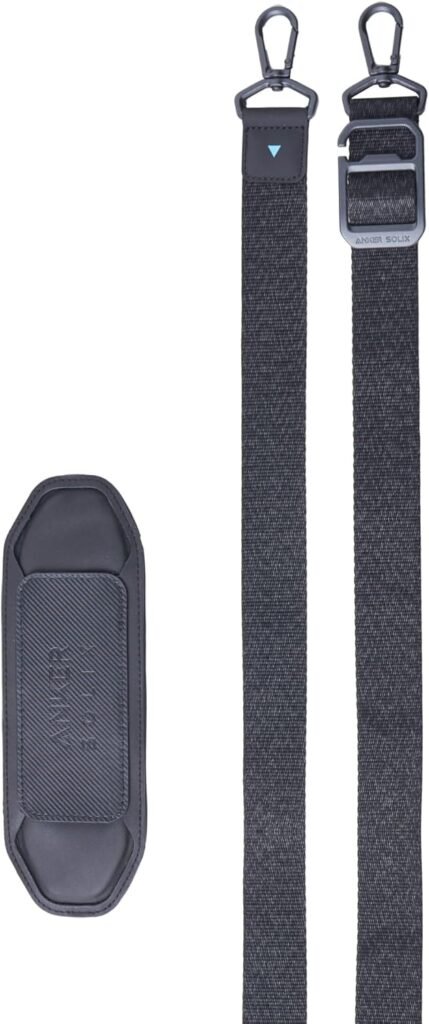 Anker SOLIX Adjustable Strap, Compatible with C300 DC and C300 Portable Power Station, Thick and Soft Nylon, Universal Replacement, Padded Non-Slip Fit with Metal Swivel Hooks, PU Shoulder Pad, Black Anker SOLIX Adjustable Strap, Compatible with C300 DC and C300 Portable Power Station, Thick and Soft Nylon, Universal Replacement, Padded Non-Slip Fit with Metal Swivel Hooks, PU Shoulder Pad, Black