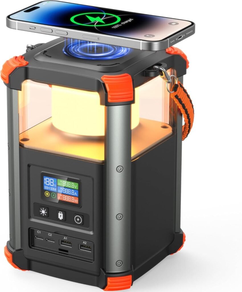 BLAVOR Portable Power Station, 236.8Wh/64,000mAh Outdoor Generator, 100W+65W USB C Two-Way Fast Charging Small Generator, 15W Wireless Power Bank with Camping Lantern for Camping, and Home Emergencies