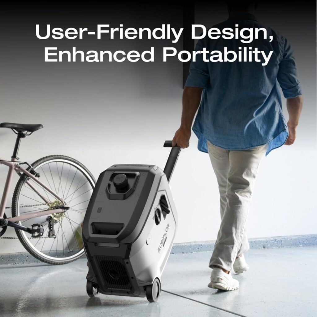 EF ECOFLOW 4096Wh Delta Pro 3 Power Station With 3200W Dual Fuel Generator GE305, Portable Backup Generator for Whole Home Use, Emergency, RVs