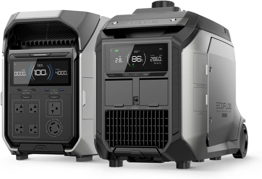 EF ECOFLOW 4096Wh Delta Pro 3 Power Station With 3200W Dual Fuel Generator GE305, Portable Backup Generator for Whole Home Use, Emergency, RVs