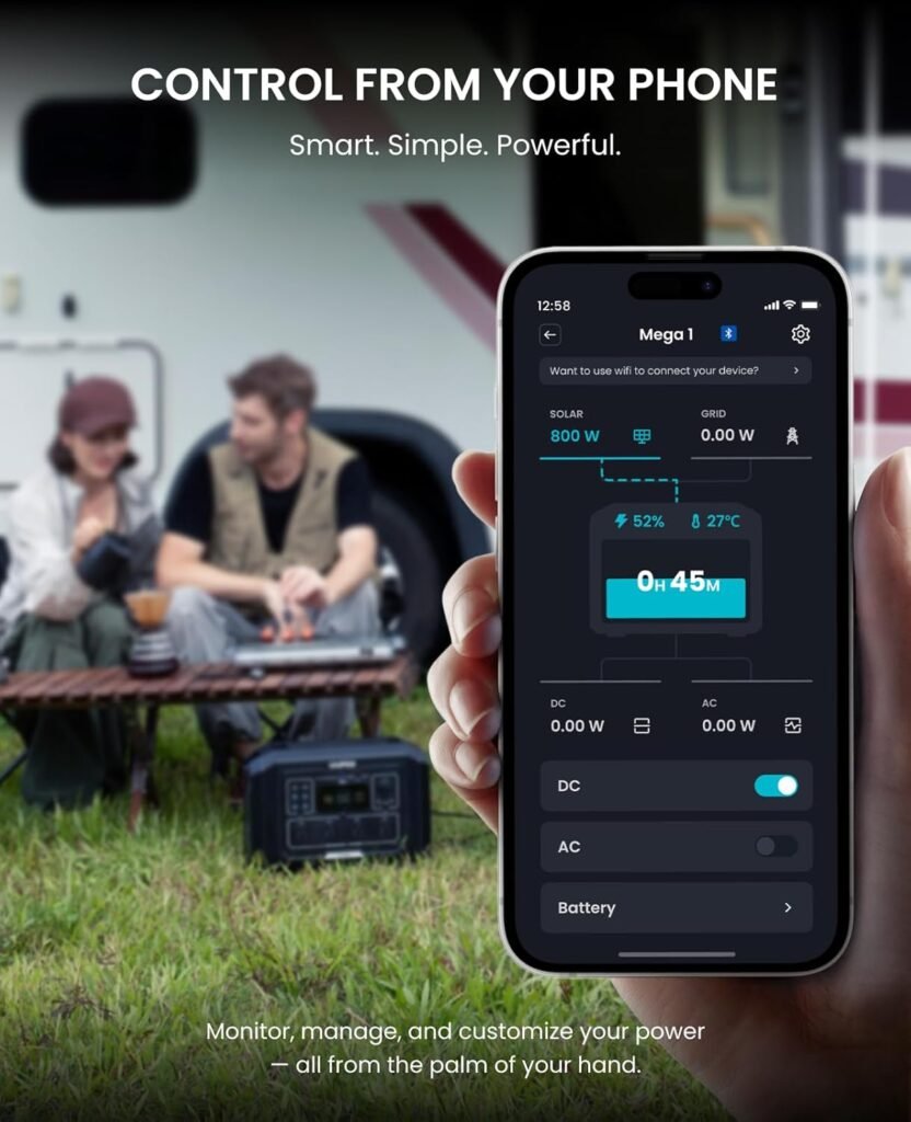 OUPES 3072Wh Mega 1 Power Station Bundle with B2 Extra Battery  480W Panel Included, 2000W (4500W Peak) LiFePO4 Battery with UPS  APP Control, for 24/7 Off-Grid Power, Power Outage, Blackout, RVs