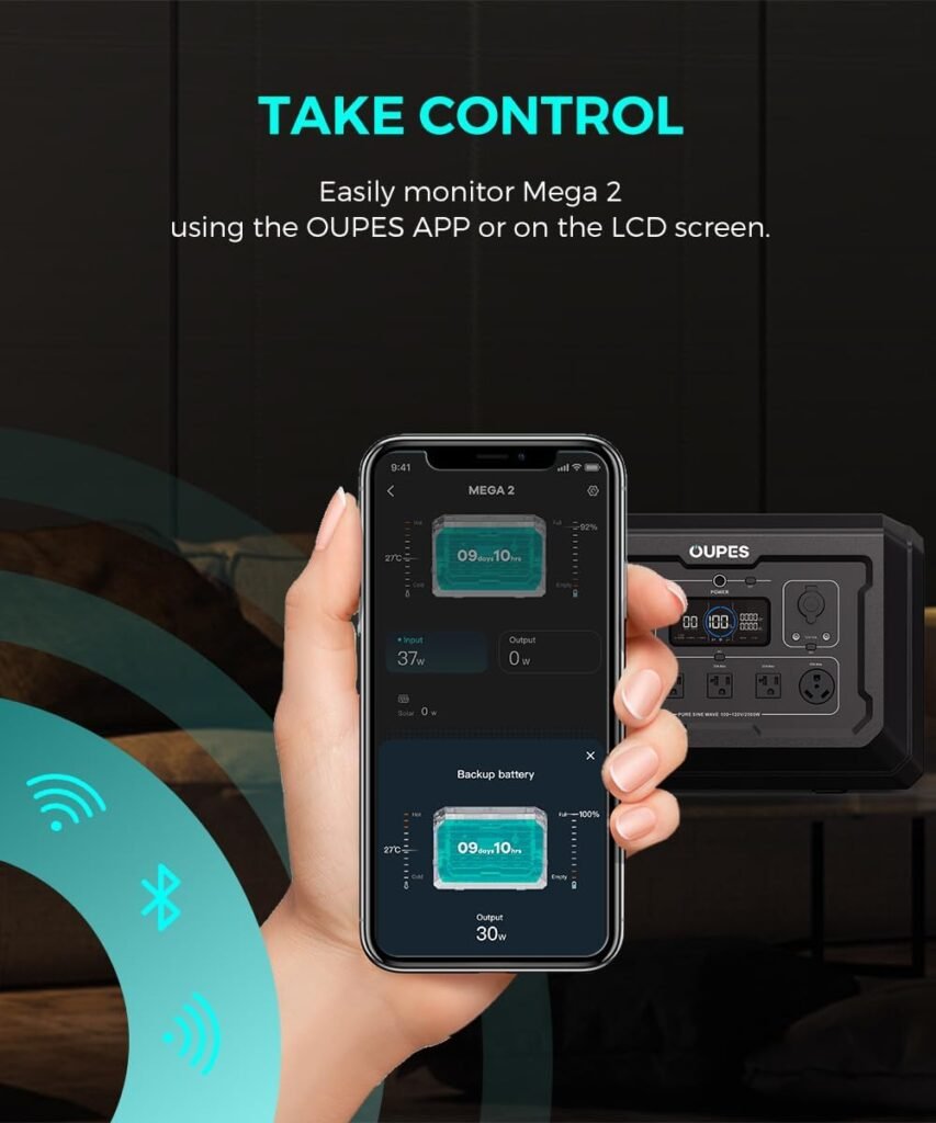 OUPES B2 Smart Extra Battery - 2048Wh LiFePO4 Expansion for Mega 1/2/3 Portable Power Station, 2100W Solar Charging WiFi/Bluetooth APP Control OUPES B2 Smart Extra Battery - 2048Wh LiFePO4 Expansion for Mega 1/2/3 Portable Power Station, 2100W Solar Charging WiFi/Bluetooth APP Control