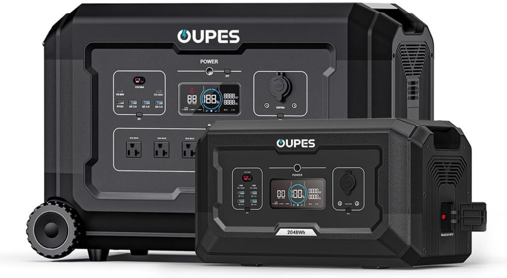 OUPES Mega 3 3600W Portable Power Station with 2048Wh Extra B2 Battery, 5120Wh Lifepo4 Power Station, Home Battery Backup with Expandable Capacity, Solar Generator for Home Use, Blackout, Camping, RV OUPES Mega 3 3600W Portable Power Station with 2048Wh Extra B2 Battery, 5120Wh Lifepo4 Power Station, Home Battery Backup with Expandable Capacity, Solar Generator for Home Use, Blackout, Camping, RV