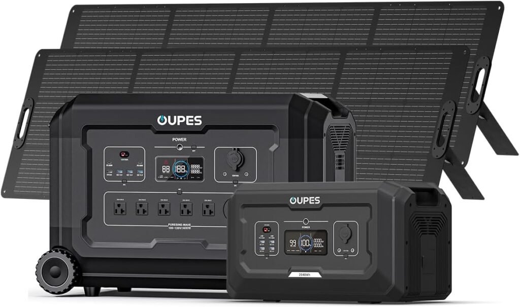 OUPES Mega 3 3600W Portable Power Station with 2048Wh Extra B2 Battery, 5120Wh Lifepo4 Power Station, Home Battery Backup with Expandable Capacity, Solar Generator for Home Use, Blackout, Camping, RV OUPES Mega 3 3600W Portable Power Station with 2048Wh Extra B2 Battery, 5120Wh Lifepo4 Power Station, Home Battery Backup with Expandable Capacity, Solar Generator for Home Use, Blackout, Camping, RV