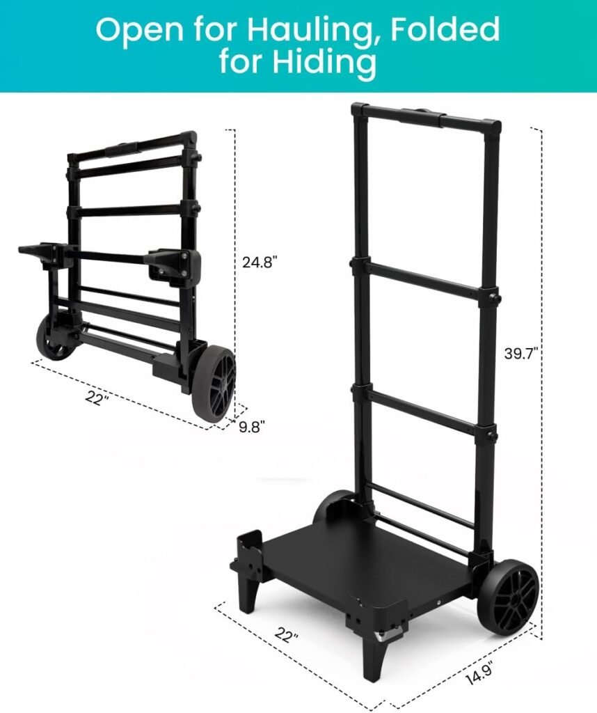OUPES Portable Hand Truck with Telescopic Handle - All-Terrain Wheels | Compatible with Mega 1/2, Exodus 2400W/1500W/1200W Power Stations