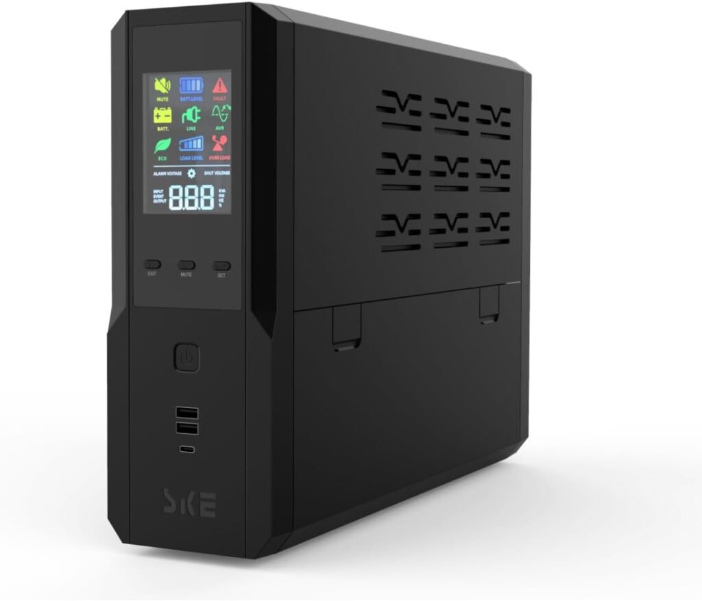 SKE 1500VA/900W Small UPS Battery Backup  Surge Protector for Computer UPS Uninterruptible Power Supply Phoenix VL1500