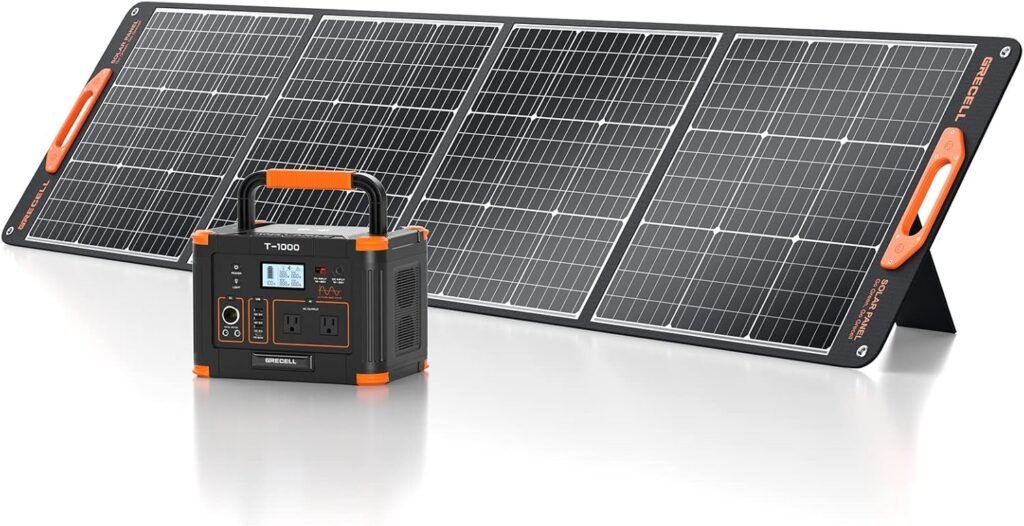GRECELL 1000W Solar Generator with 200W Portable Solar Panel, 999Wh Portable Power Station Solar Powered Generator Lithium Battery Backup USB-C PD 60W for Outdoor Camping RV Off-grid Home Emergency GRECELL 1000W Solar Generator with 200W Portable Solar Panel, 999Wh Portable Power Station Solar Powered Generator Lithium Battery Backup USB-C PD 60W for Outdoor Camping RV Off-grid Home Emergency