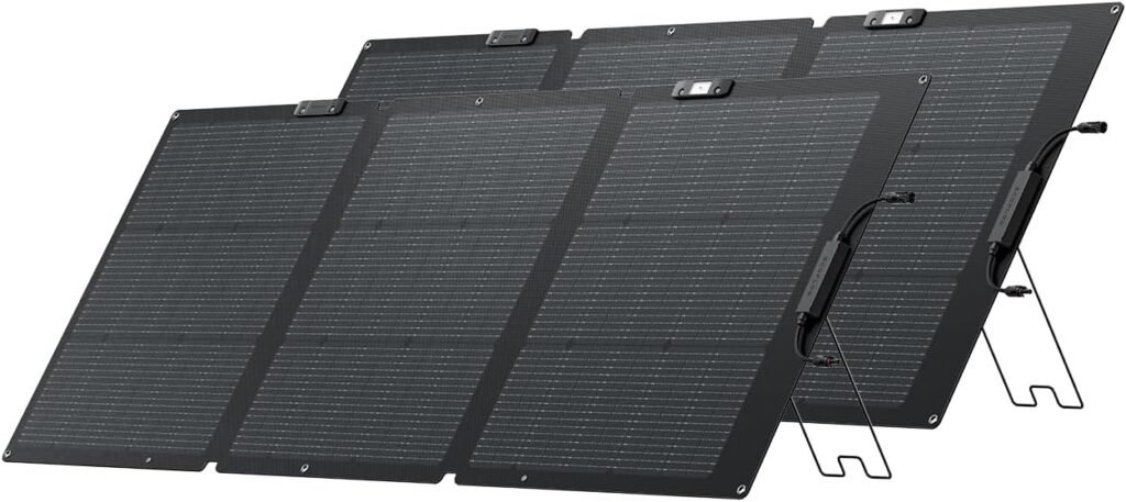 EF ECOFLOW 2PCS 160 Watt Portable Solar Panel for Power Stations, 25% High Conversion Efficiency Foldable Solar Panel with Adjustable Kickstand IP68 Waterproof, Ideal for Camping RV, NextGen Version EF ECOFLOW 2PCS 160 Watt Portable Solar Panel for Power Stations, 25% High Conversion Efficiency Foldable Solar Panel with Adjustable Kickstand IP68 Waterproof, Ideal for Camping RV, NextGen Version