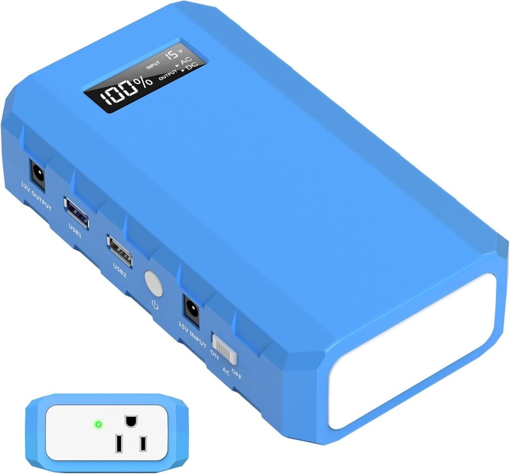 Portable Power Station with AC Outlet, Powkey 65W/110V External Battery Pack 24000mAh/88.8Wh Power Pack, Portable Power Source Supply Backup for Outdoor Tent Camping Home Blue Portable Power Station with AC Outlet, Powkey 65W/110V External Battery Pack 24000mAh/88.8Wh Power Pack, Portable Power Source Supply Backup for Outdoor Tent Camping Home Blue