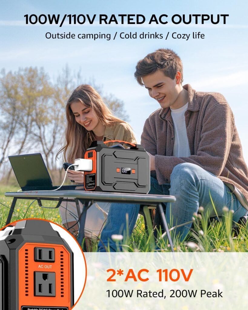 Solar Powered Generator 200W Peak/100W Rated, Portable Solar Generator Power Station with Solar Panels 40W Included, 146Wh Solar Power Bank with AC Outlet 110V for Home Use Camping Outdoor Adventure Solar Powered Generator 200W Peak/100W Rated, Portable Solar Generator Power Station with Solar Panels 40W Included, 146Wh Solar Power Bank with AC Outlet 110V for Home Use Camping Outdoor Adventure