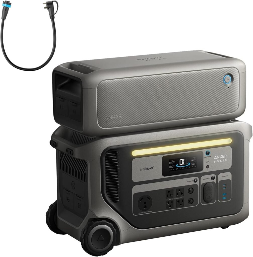 Anker SOLIX F3000 Portable Power Station, 3,072Wh, 6,000W Recharging, Solar Generators for Home Use, Expandable to 24kWh, Works with Generator, For Power Outages, Camping, RVs, Emergencies Anker SOLIX F3000 Portable Power Station, 3,072Wh, 6,000W Recharging, Solar Generators for Home Use, Expandable to 24kWh, Works with Generator, For Power Outages, Camping, RVs, Emergencies