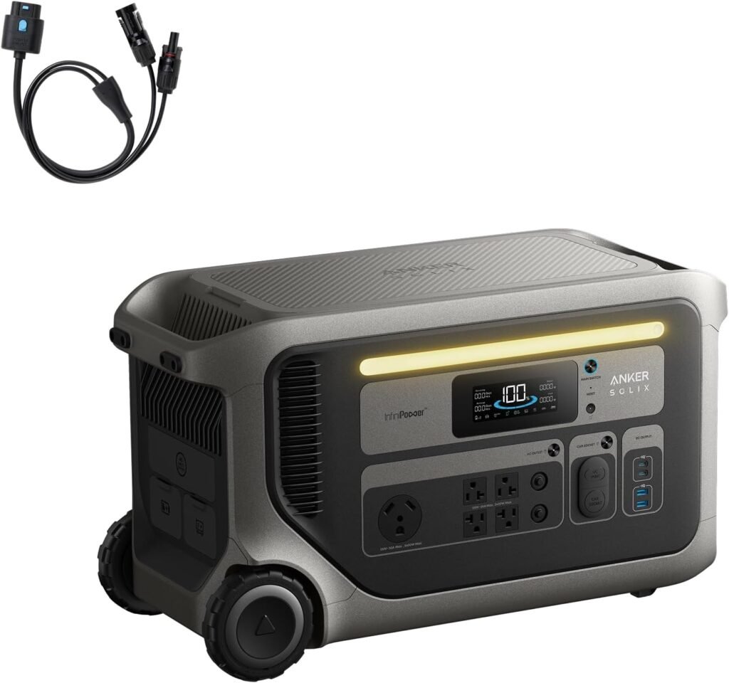 Anker SOLIX F3000 Portable Power Station, 3,072Wh, 6,000W Recharging, Solar Generators for Home Use, Expandable to 24kWh, Works with Generator, For Power Outages, Camping, RVs, Emergencies Anker SOLIX F3000 Portable Power Station, 3,072Wh, 6,000W Recharging, Solar Generators for Home Use, Expandable to 24kWh, Works with Generator, For Power Outages, Camping, RVs, Emergencies