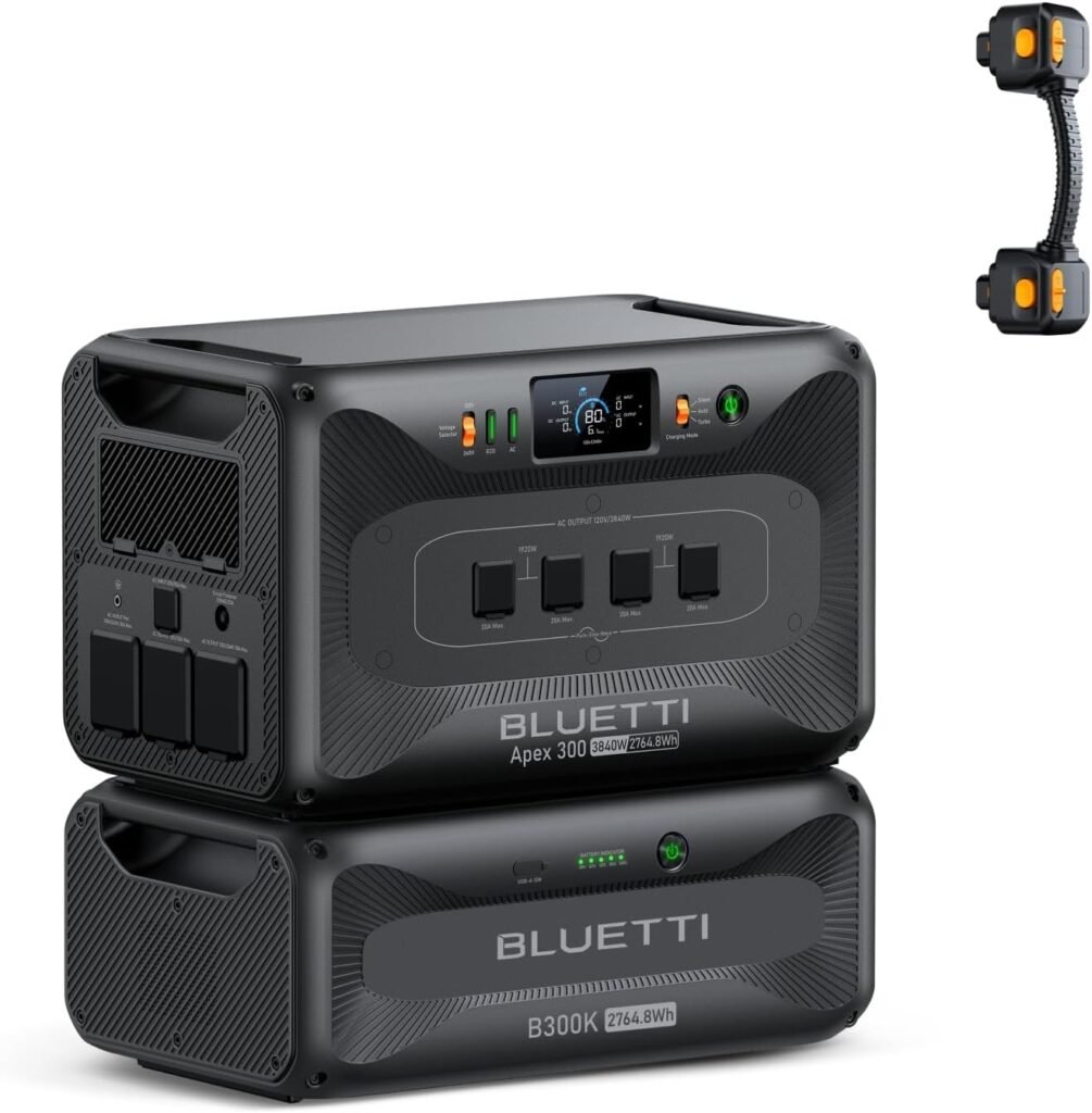 BLUETTI Apex Portable Power Station B300K Expansion Battery, 5529.6Wh LFP Battery Backup with 3840W AC Outlets (7680W Surge), 120V/240V Dual Voltage Output, for Home, RV and Emergencies BLUETTI Apex Portable Power Station B300K Expansion Battery, 5529.6Wh LFP Battery Backup with 3840W AC Outlets (7680W Surge), 120V/240V Dual Voltage Output, for Home, RV and Emergencies