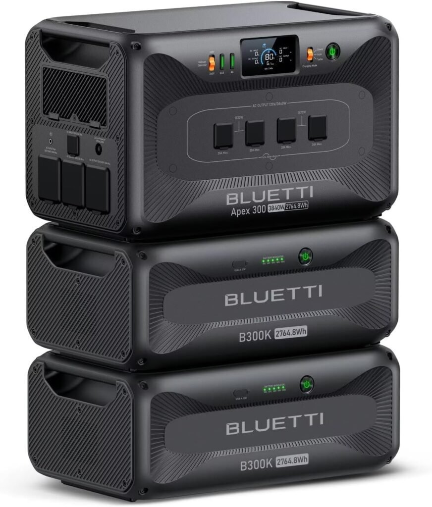 BLUETTI Apex Portable Power Station B300K Expansion Battery, 5529.6Wh LFP Battery Backup with 3840W AC Outlets (7680W Surge), 120V/240V Dual Voltage Output, for Home, RV and Emergencies BLUETTI Apex Portable Power Station B300K Expansion Battery, 5529.6Wh LFP Battery Backup with 3840W AC Outlets (7680W Surge), 120V/240V Dual Voltage Output, for Home, RV and Emergencies