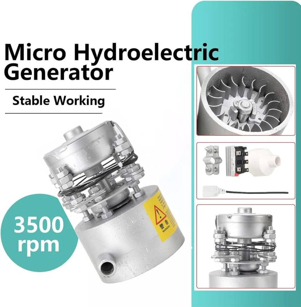 300W 110V-220V Water Turbine Power Station Micro Hydropower Generator, Outdoor Hydroelectric Generator For Home, Camping, Lighting, TV, And Computer