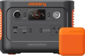 Jackery Explorer 300 Plus Fast Charge Kit, 288 Wh Portable Power Station with 102W 3-Port Fast Charger