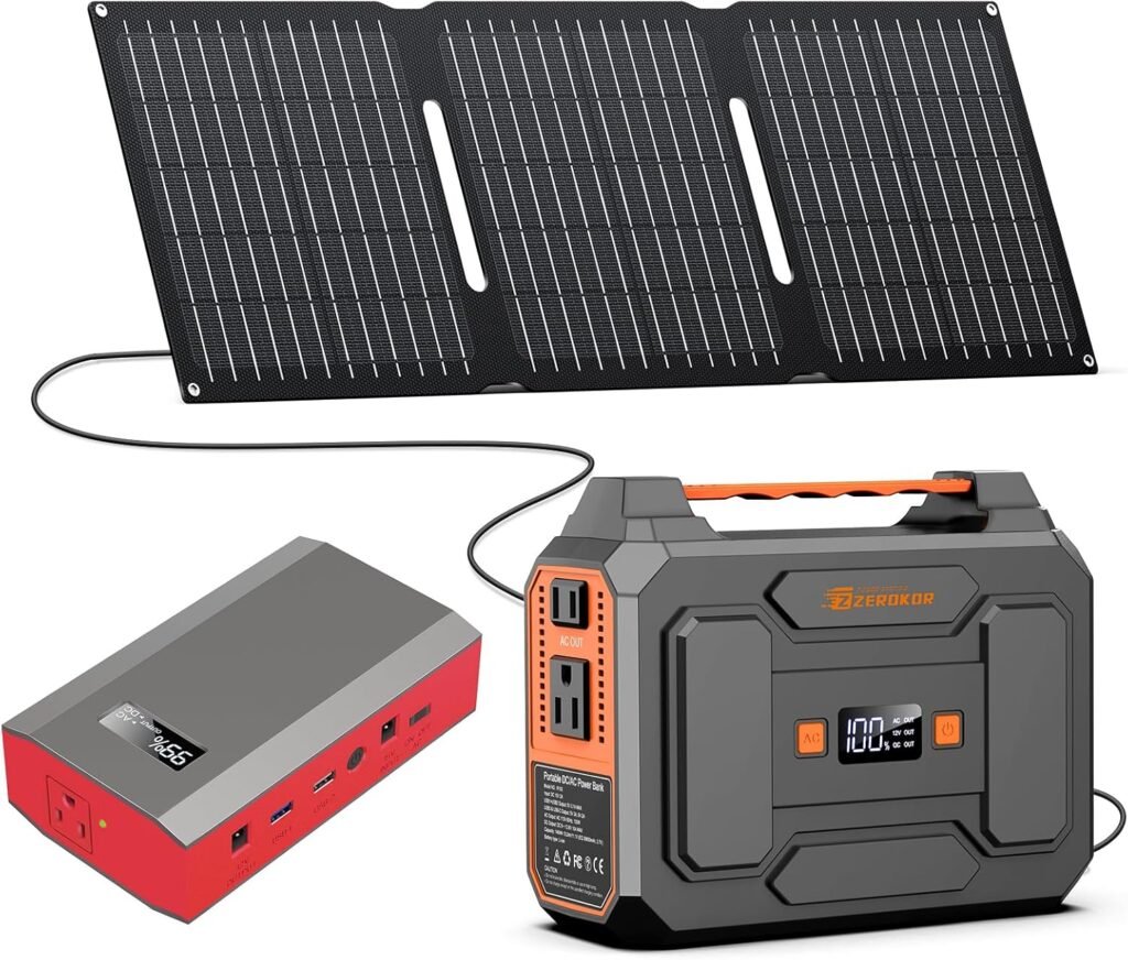 Portable Power Station with Foldable Solar Panel, 110V 100W AC Outlet Camping Solar Powered Generator with Panels, 65W Solar Powered Power Bank for Laptop Smart Devices RV Outdoor with 30W Panel Portable Power Station with Foldable Solar Panel, 110V 100W AC Outlet Camping Solar Powered Generator with Panels, 65W Solar Powered Power Bank for Laptop Smart Devices RV Outdoor with 30W Panel
