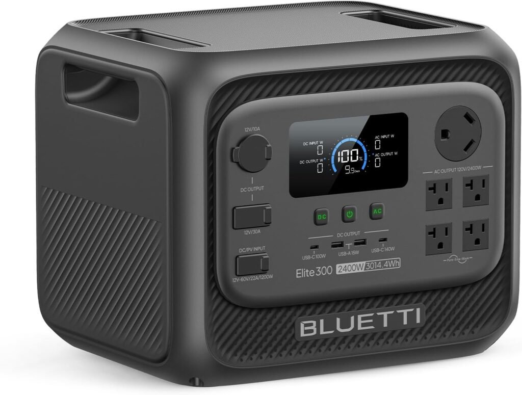 BLUETTI Elite Portable Power Station, 3014Wh LiFePO4 Battery Backup for Home Power Outage, 2400W Solar Generator (4800W Surge), 3kWh Compact Home Backup RV Power with TT-30 RV Port 12V/30A DC BLUETTI Elite Portable Power Station, 3014Wh LiFePO4 Battery Backup for Home Power Outage, 2400W Solar Generator (4800W Surge), 3kWh Compact Home Backup RV Power with TT-30 RV Port 12V/30A DC