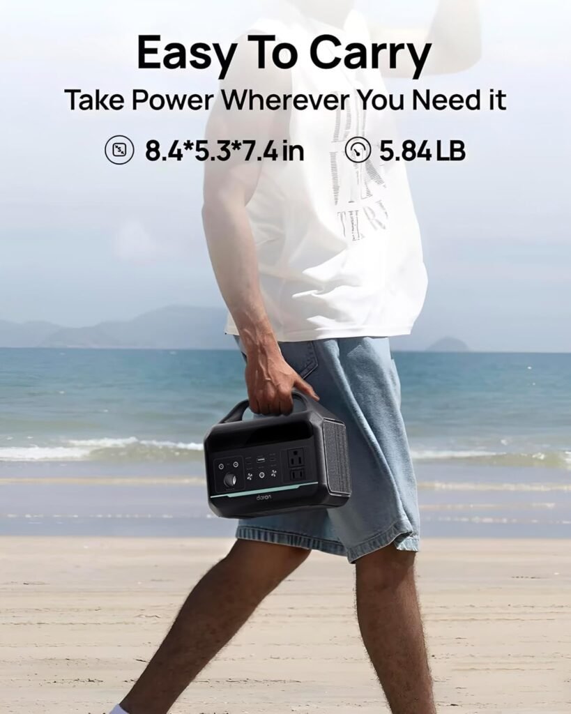 DARAN Portable Power Station 300W (600W Peak), 192Wh LiFePO4 Battery Solar Generator with 60W PD Fast Charge, 5.84lbs Lightweight Backup Battery for Outdoor Camping, CPAP, RV (Solar Panel Optional) DARAN Portable Power Station 300W (600W Peak), 192Wh LiFePO4 Battery Solar Generator with 60W PD Fast Charge, 5.84lbs Lightweight Backup Battery for Outdoor Camping, CPAP, RV (Solar Panel Optional)