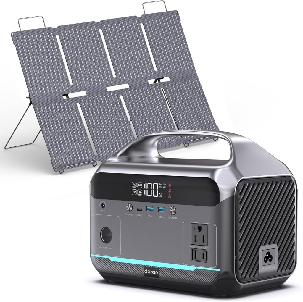 DARAN Portable Power Station 300W (600W Peak), 192Wh LiFePO4 Battery Solar Generator with 60W PD Fast Charge, 5.84lbs Lightweight Backup Battery for Outdoor Camping, CPAP, RV (Solar Panel Optional) DARAN Portable Power Station 300W (600W Peak), 192Wh LiFePO4 Battery Solar Generator with 60W PD Fast Charge, 5.84lbs Lightweight Backup Battery for Outdoor Camping, CPAP, RV (Solar Panel Optional)