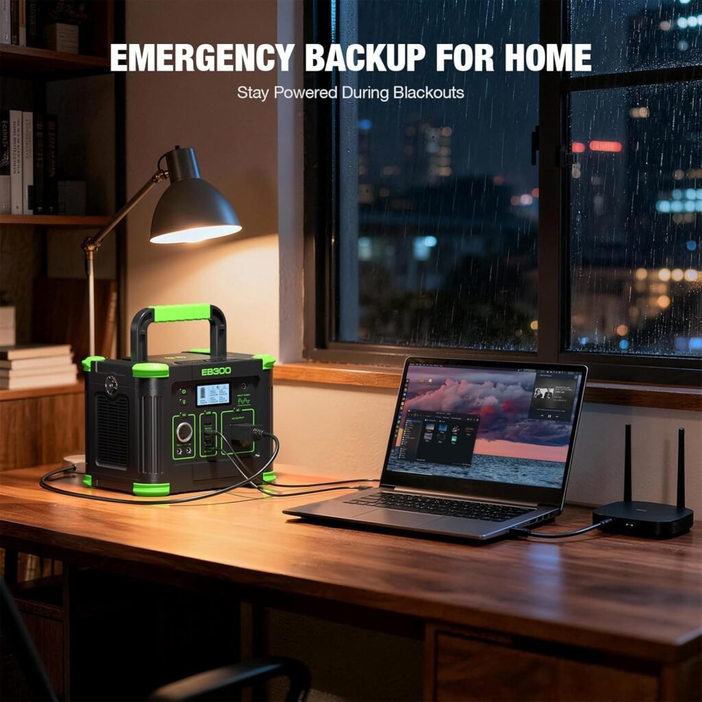 GRECELL 330W Portable Power Station with 100W Solar Panel, 288.6Wh Portable Power Station 330W Solar Generator AC Outlets, Backup for Outdoor Camping, Trip, Power Outage