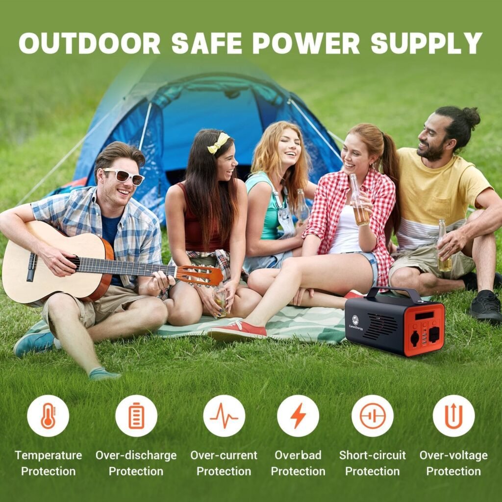 Portable Power Station 230Wh 200W LiFePO4 Power Generator Multiple Outlets AC Outlet PD 60W Stable Solar Generator for Home Trip Blackout Camping Gear Outdoor Emergency Portable Power Station 230Wh 200W LiFePO4 Power Generator Multiple Outlets AC Outlet PD 60W Stable Solar Generator for Home Trip Blackout Camping Gear Outdoor Emergency