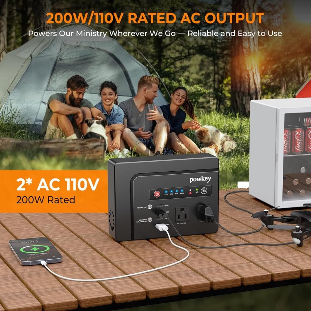 powkey Solar Powered Generator, 200W Portable Power Station with Solar Panels 40W, 146Wh Power Bank with AC Outlet 110V Pure Sine Wave for Outdoor Camping Emergency Home powkey Solar Powered Generator, 200W Portable Power Station with Solar Panels 40W, 146Wh Power Bank with AC Outlet 110V Pure Sine Wave for Outdoor Camping Emergency Home