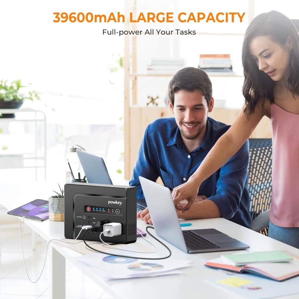 powkey Solar Powered Generator, 200W Portable Power Station with Solar Panels 40W, 146Wh Power Bank with AC Outlet 110V Pure Sine Wave for Outdoor Camping Emergency Home powkey Solar Powered Generator, 200W Portable Power Station with Solar Panels 40W, 146Wh Power Bank with AC Outlet 110V Pure Sine Wave for Outdoor Camping Emergency Home